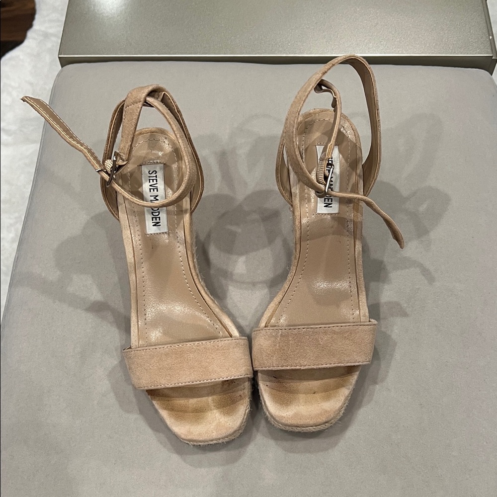 Steve Madden Beige Strappy Heels